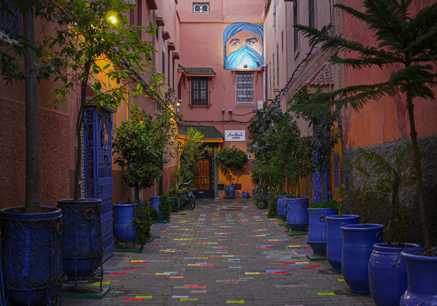 Avenue Mohammed V à Guéliz, quartier moderne de Marrakech
